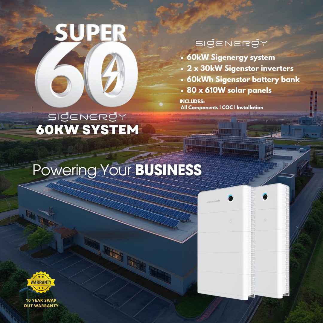 60Kw Sig Banner 6Kw Dyness Hybrid Inverter 5Kw Battery Dyness 1C 6 x 460w Panels
